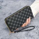 New niche European and American trend printing long large-capacity multifunctional wallet clutch wholesale bag - Image 2
