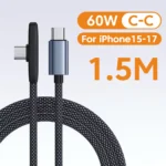100W USB to Type C Fast Charging 90° Elbow Data Cable PD USB C Super Charging Game Cable for Samsung S23 S22 Huawei POCO Realme - Image 12