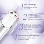 O'CHEAL Anti Wrinkle Anti Dark Circle Eye Cream Roller Massager Moisturizing Eye Bags Anti Aging Hyaluronic Acid Eye Skin Care - Image 3