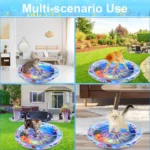 Water Sensory Play Mat Thickened Inflatable Water Mat For Cat And Dog Pet Playmat With Fish Sea Ocean Theme Sensory Toy Water - Image 4