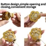 Leather Memorial Pet Hair Storage Bag Cat Paw Keychain DIY Homemade Pet Memorial Keychain for Commemorative Gift Bag Wallet - Image 5