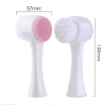 3D Double Silicone Facial Cleansing Brush Manual Massage Facial Brush Soft Bristles Exfoliator Double Sided Face Wash Brush - Image 6