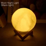 Moon Lamp LED Night Light Battery Powered With Stand Starry Lamp For Bedroom Decor Night Lights Kids Gift Moon Lamp - Image 8