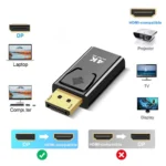 4K DP DisplayPort to HDMI-compatible Adapter Converter Display Port DP to HDMI-compatible HDTV Adapter Video Audio PC Laptop - Image 3