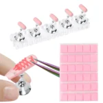 Nail Stand Set for Press On Nail Display Practice Art Magnetic Fake Nail Holder for Painting NailsStand with Reusable Putty Clay - Image 11