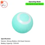 iLMH 1/2 PCS Cat Interactive Ball Toy Automatic Rolling Ball Faux Tail Rechargeable Smart Pet Electric Toy Pet Toy Imitate Mouse - Image 13