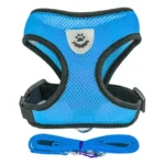 Adjustable Mesh Pet Harness with Leash, Polyester Vest Type Walking Strap for Small Medium Cats Dogs - Image 9