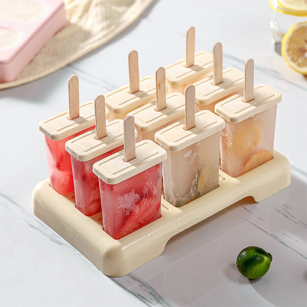 Sfcc2e15a33c043ddbb7615a37e5a9b8bx.webp Ice Cream Popsicle Mold DIY Ice Cream Machine Homemade Ice Box with Plastic Stick Ice-lolly Mold Ice Cube Tray Kitchen Gadgets - Image 1