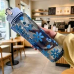 800ml/27oz Large Capacity Sports Water Bottle Leak Proof Plastic Drinking Cup With Time Scale Suitable For Travel Fitness Sports - Image 22