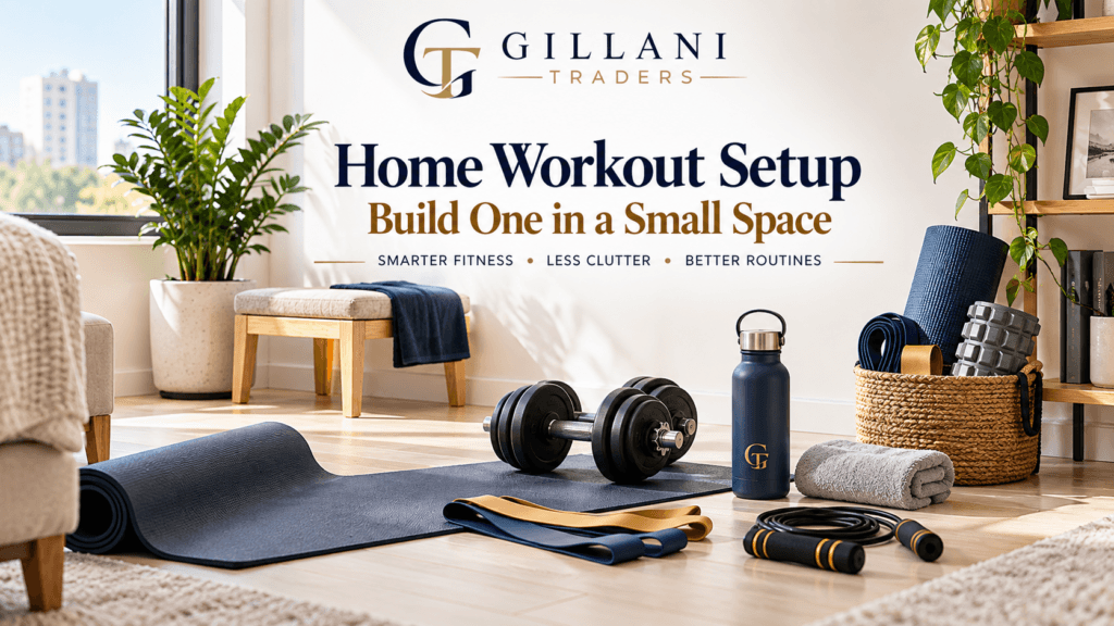 Home workout setup in a small space