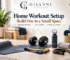 Home workout setup in a small space