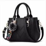 Embroidery Messenger Bags Women Leather Handbags Bags for Women Sac a Main Ladies hair ball Hand Bag - Image 13