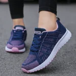 Women Casual Shoes Fashion Breathable Walking Mesh Flat Shoes Sneakers Women 2021 Gym Vulcanized Shoes White Female Footwear - Image 8