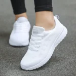 Women Casual Shoes Fashion Breathable Walking Mesh Flat Shoes Sneakers Women 2021 Gym Vulcanized Shoes White Female Footwear - Image 11