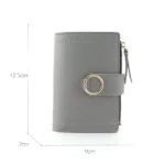 New Fashion Short Women's Wallet Zipper Card Holder Cute Female Coin Purse High Quality PU Wallets For Girls - Image 2