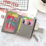 New Fashion Short Women's Wallet Zipper Card Holder Cute Female Coin Purse High Quality PU Wallets For Girls - Image 3