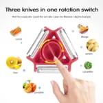 Vegetable Peeler Set 1/3PCS 3-in-1 Julienne Slicer & Grater - Image 3
