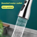 3 In 1 Kitchen Faucet Extender Universal 360° Rotate Pull Out Kitchen Tap Multi-mode Strong Flushing Booster Kitchen Accessories - Image 3