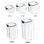 Sealed Jars Kitchen Grain Storage Organizer Large Tank Plastic Moisture-proof Storage Box Household Seasoning Jars Set - Image 7