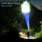 5LED High Power Led Flashlights Rechargeable Camping Spotlight with Side Light 3 Lighting Modes for Camping Adventure Outdoor - Image 3