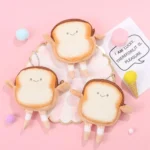 Cartoon Toast Bread Plush Wallet Children Coin Purse Earphone Bag Coin Key Bag Doll Bag Pendant Birthday - Image 3