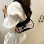 Fashion Grid Mini Handbags Adjustable Shoulder Strap Korean Hand-held Commuting Bag Single-shoulder Crossbody Bag Underarm Pouch - Image 4