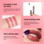 Peel Off Lip Stain Reveal Long Lasting Waterproof Pink Lip Tint Transfer Proof Non-stick Cup Natural Lip Stain Women's Cosmetics - Image 2