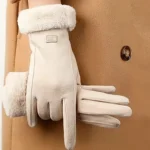 Women Touchscreen Gloves Warm Plush-Lined Winter Outdoor Gloves - Image 5