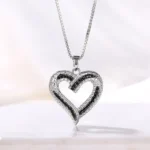 Elegant Style Heart shaped Pendant Necklace Hollow Design Mother's Day Gift Party Suitable for Best Friends Without Box - Image 21