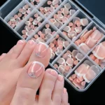 120Pcs 9-Colors French Fake Toenails Summer Short Sqaure Press On Toe Nails Tips Glossy Nude/Pink/Brown Full Cover False Toenail - Image 3