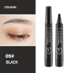 Waterproof Eyebrow Pen, Microblading Eyebrow Pencil With 4 Split Head, Natural Looking Brows Makeup ( 5 Colors) - Image 11