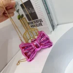 Golden Evening Bag Purses and Handbags Luxury Designer Shoulder Bags Funny Shape Party Wedding Round Acrylic Shiny Clutch Purse - Image 4