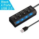 High Speed 4/7 Ports USB HUB 2.0 Adapter Expander Multi USB Splitter Multiple Extender with LED Lamp Switch for PC Laptop - Image 10