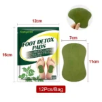 Detox Foot Patches Pads 12/24Pcs Natural Herbal Wormwood Artemisia Argyi Feet Body Toxins Cleansing Relieve Stress Help Sleeping - Image 4
