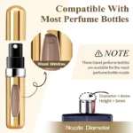 1/4Pcs 5ml Perfume Atomizer Portable Liquid Container for Cosmetics Traveling Mini Aluminum Spray Empty Refillable Bottle - Image 3