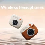 Retro Wireless Earbuds with Battery Display & ANC Charging Case - Image 2