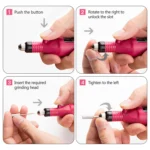 LULAA Portable Professional Electric Nail Drill Machine Manicure Tools Pedicure Drill Set Family Nail File Nail Drill Equipment - Image 5