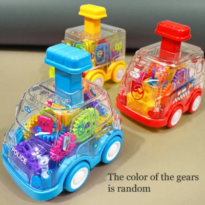 transparent gear car toy 1pc inertia vehicle