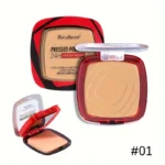 Matte Full Coverage Pressed Powder Foundation With Puff Applicator, 24H Fresh Wear Matte Weightless Finishing Powder Makeup - Image 8