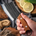 Stainless Steel Cleaver Knife with Wooden Handle for Kitchen - Image 3