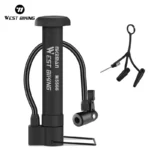 WEST BIKING MTB Bicycle Pump 80 PSI Bike Manual Air Pump Balloon Tire Inflator Schrader Valve Floor Pump Cycling Accesories - Image 6