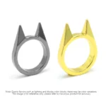 Self-defense cat ear ring window breaker women's anti-wolf men's single finger buckle carry defense spikes finger tiger . - Image 8