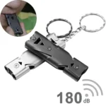 Double Pipe Whistle Pendant Keychain High Decibel Portable Outdoor Survival Emergency Camping Tool Multifunction 1PC - Image 3