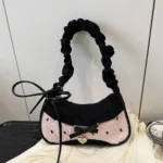 Fashion Grid Mini Handbags Adjustable Shoulder Strap Korean Hand-held Commuting Bag Single-shoulder Crossbody Bag Underarm Pouch - Image 5