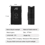 LED Bicycle Front Light Type-C Rechargeable Bicycle Headlight MTB Road Bike Headlamp Easy to Install Cycling Accessories - Image 5