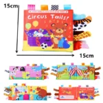 Baby Sensory Cloth Book 3D Animal Tails Interactive Learning Toy - Image 4