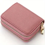 Women's Double Zipper Wallet Fashion Short Credit Card Holder with Large Capacity Coin Purse - Image 8