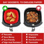 Silicone Air Fryer Liner 1PC 22cm Reusable Baking Basket - Image 5