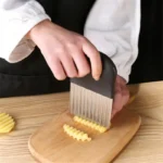 Stainless Steel Crinkle Cutter 2-in-1 Wavy Vegetable Slicer - Image 5