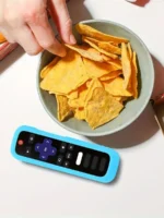 1/2/3 piece set of luminous silicone remote control with rope suitable for TCL Hisense Roku TV remote control - Image 2